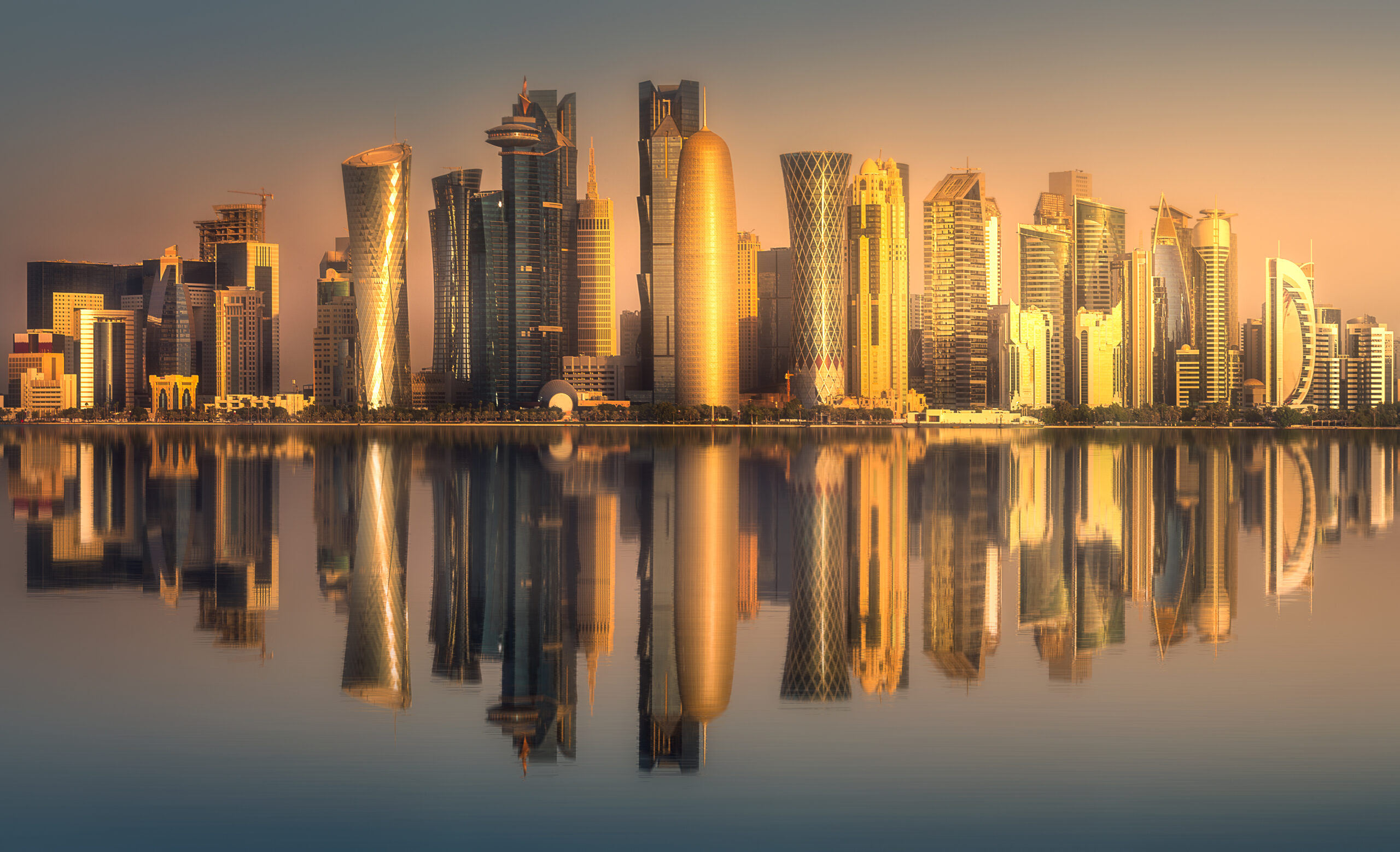 arabian gulf qatar highrises